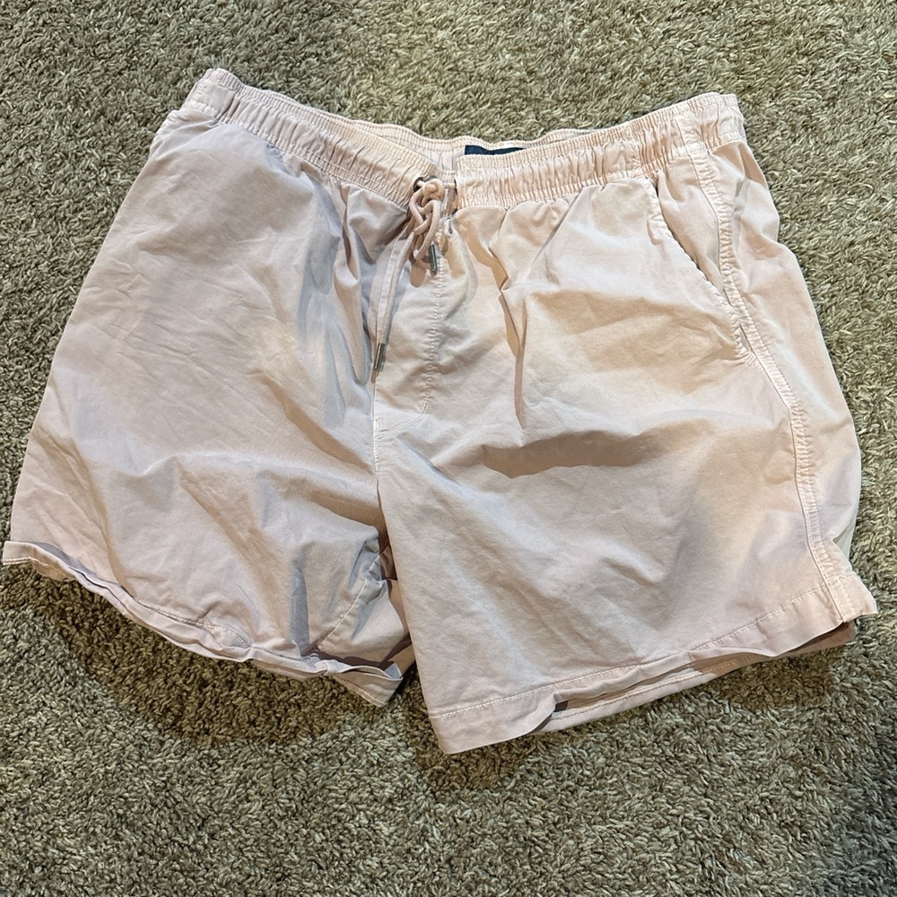 Casual salmon pink Drawstring Shorts